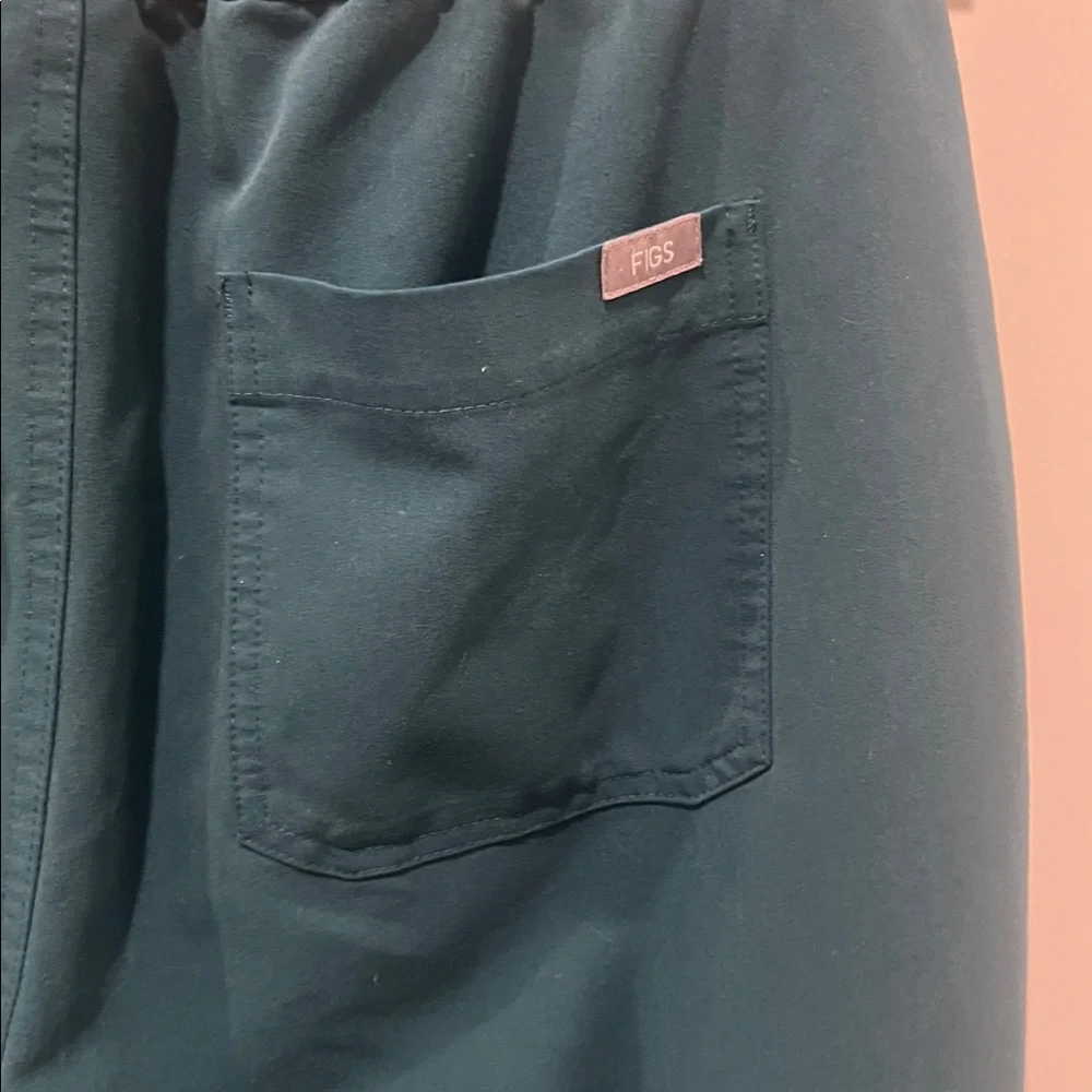 Figs Men's Dark Teal Joggers with Teal Drawstring